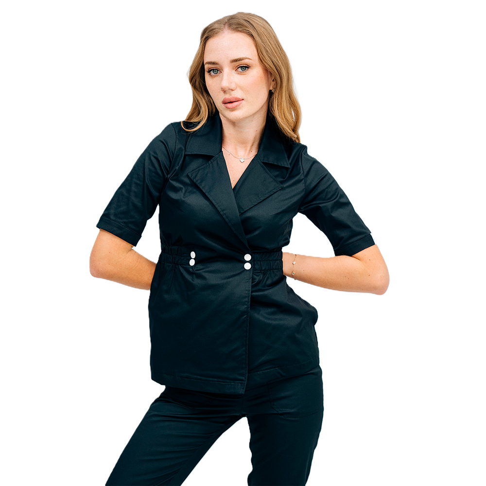 Медичний халат 200 Чорний: 40 / XS - 38 / S - 50 / L - 54 / XL - 44 / S - 42 / S - 1349,25₴