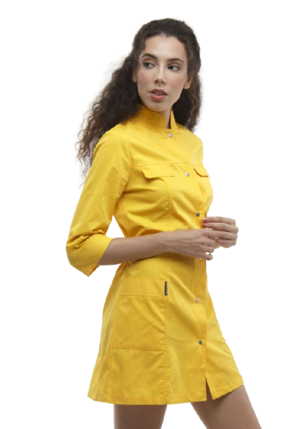 Медичний халат 200 Жовтий 42 / S - 50 / L - 54 / XL - 40 / XS - 45 / XXXL от производителя